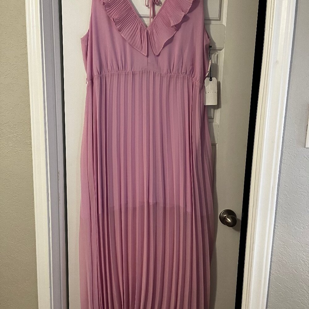 Leith Pleated Pink Dress Size 2X